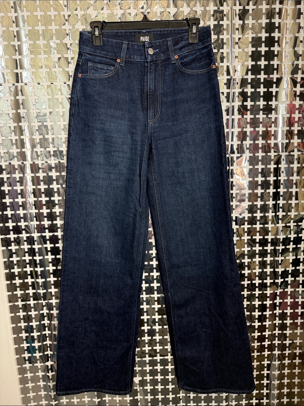 PAIGE Deep Indigo Wide-Leg Jeans